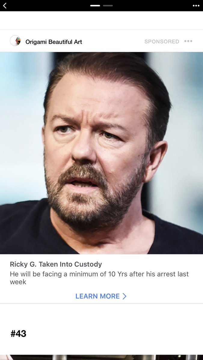 rob_newbould's tweet photo. @rickygervais good luck on the inside mate, I’ll start a petition to get you released and see how many signatures I can muster 😆 #clickbait https://t.co/plMcqWrRAj