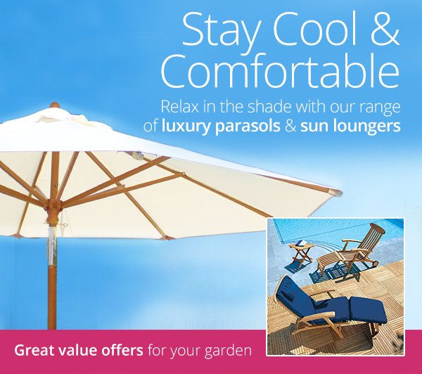 CyanTeak's tweet photo. Perfect parasols, lovely loungers and stylish steamer chairs – enjoy the summer sun or shade in style! ☀️ Visit https://t.co/8gArIcMLac or call 02086556240 to order now! https://t.co/anZDpjTBHX
