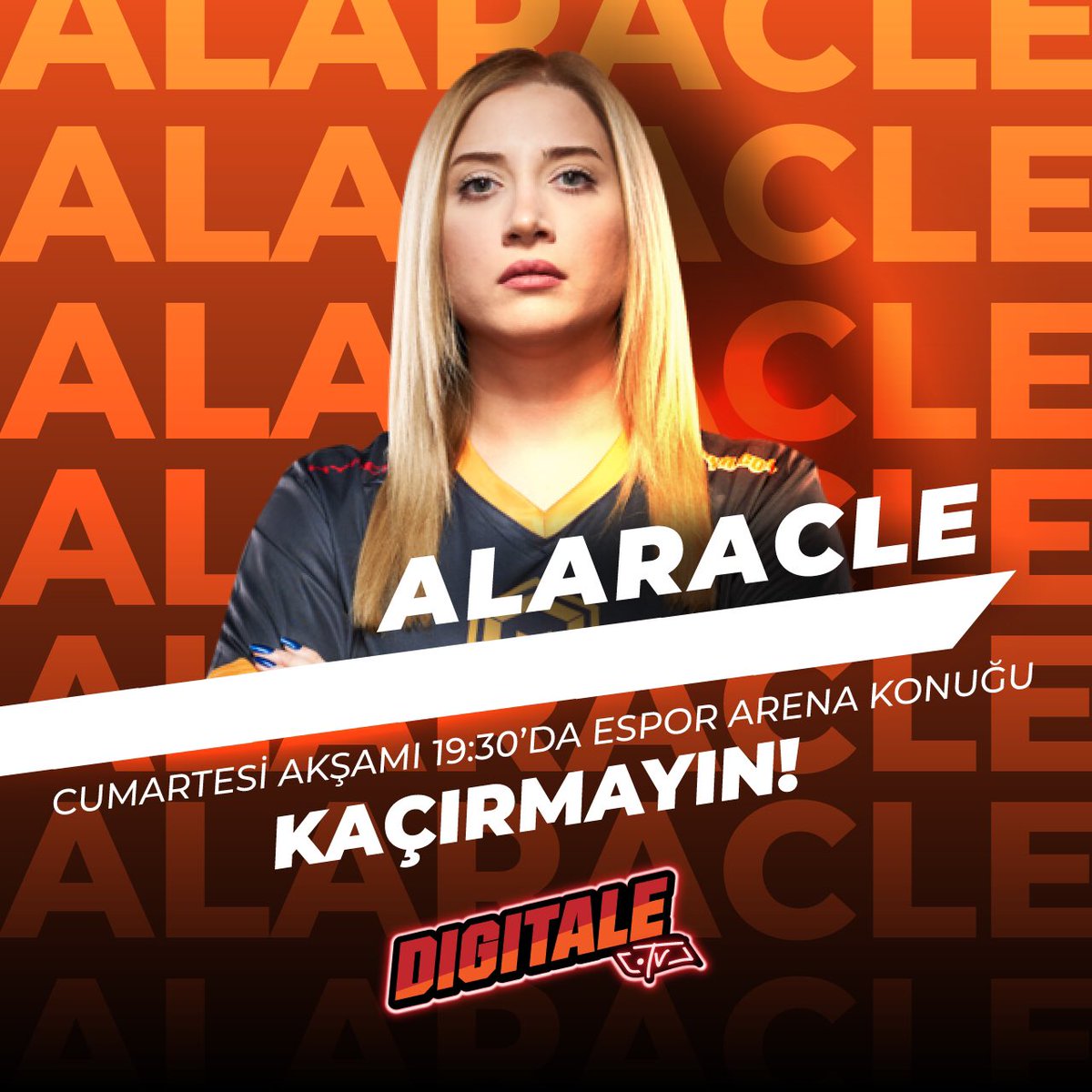 digitalegame's tweet photo. Cumartesi akşamı Espor Arena’nın canlı yayın konuğu Alara “Alaracle” Taşkesen. Yarın 19:30’da Twitch’de buluşmak üzere! ⚡️
▶️ https://t.co/j6VUf5JHc6
#EsporArena #DigitaleTV #Cognac #Thaldrin #Alaracle https://t.co/xUbCKE3kWF