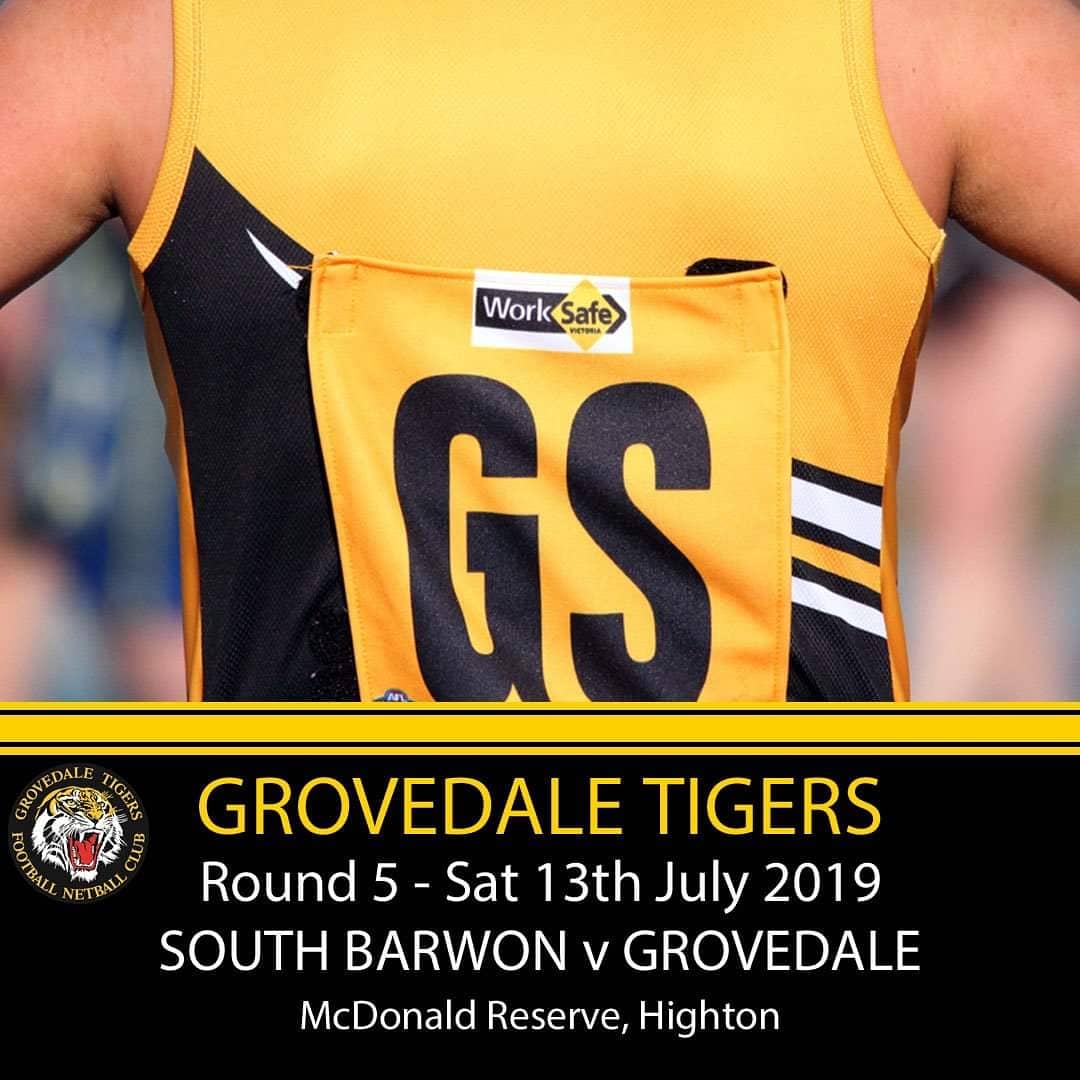 Tomorrow sees <a href="/SouthBarwonFNC/">South Barwon Football & Netball Club</a> take on <a href="/GrovedaleTigers/">Grovedale Tigers</a> in Rd 12 of the GFL competition at McDonald Reserve. Head on down to check out all of the football and netball action.