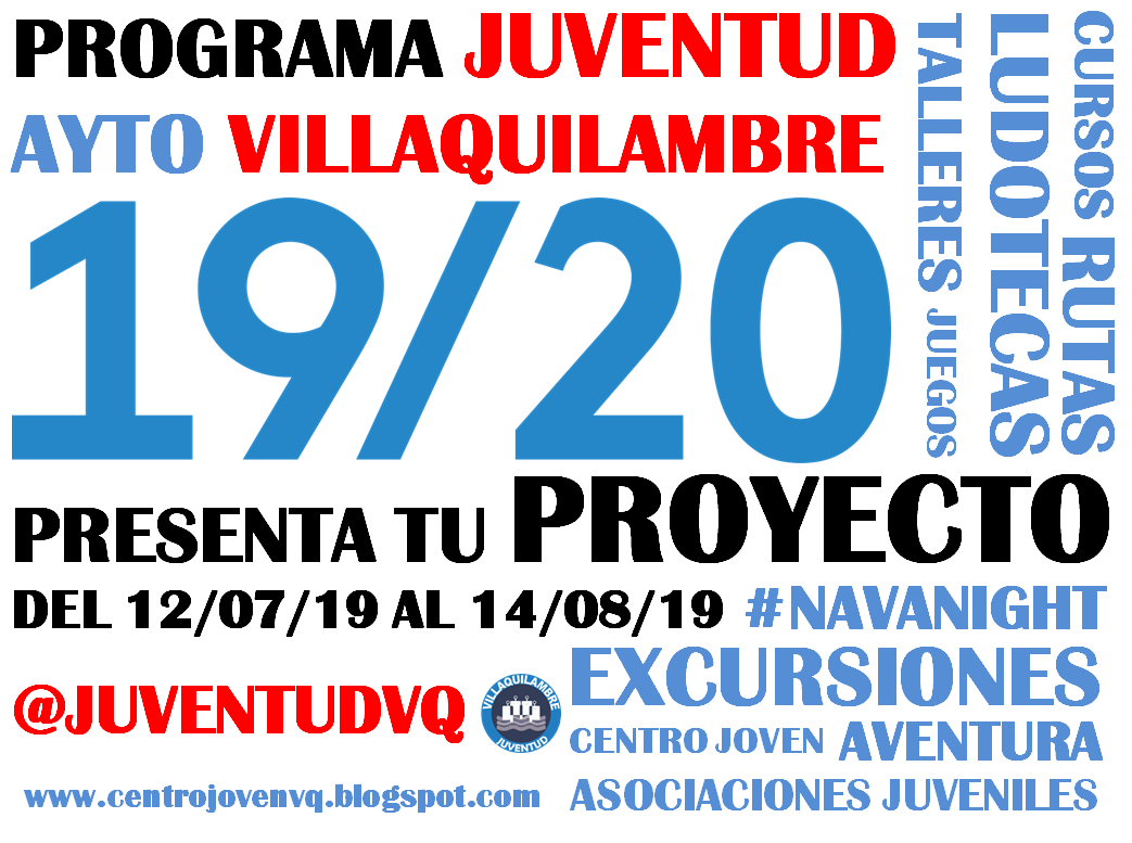 juventudvq's tweet photo. Abierto el plazo de presentación de proyectos para formar parte del Programa municipal de Juventud Ayuntamiento Villaquilambre para el curso 2019/2020. https://t.co/wmnxSTq0jB https://t.co/JH7Xhwb0He
