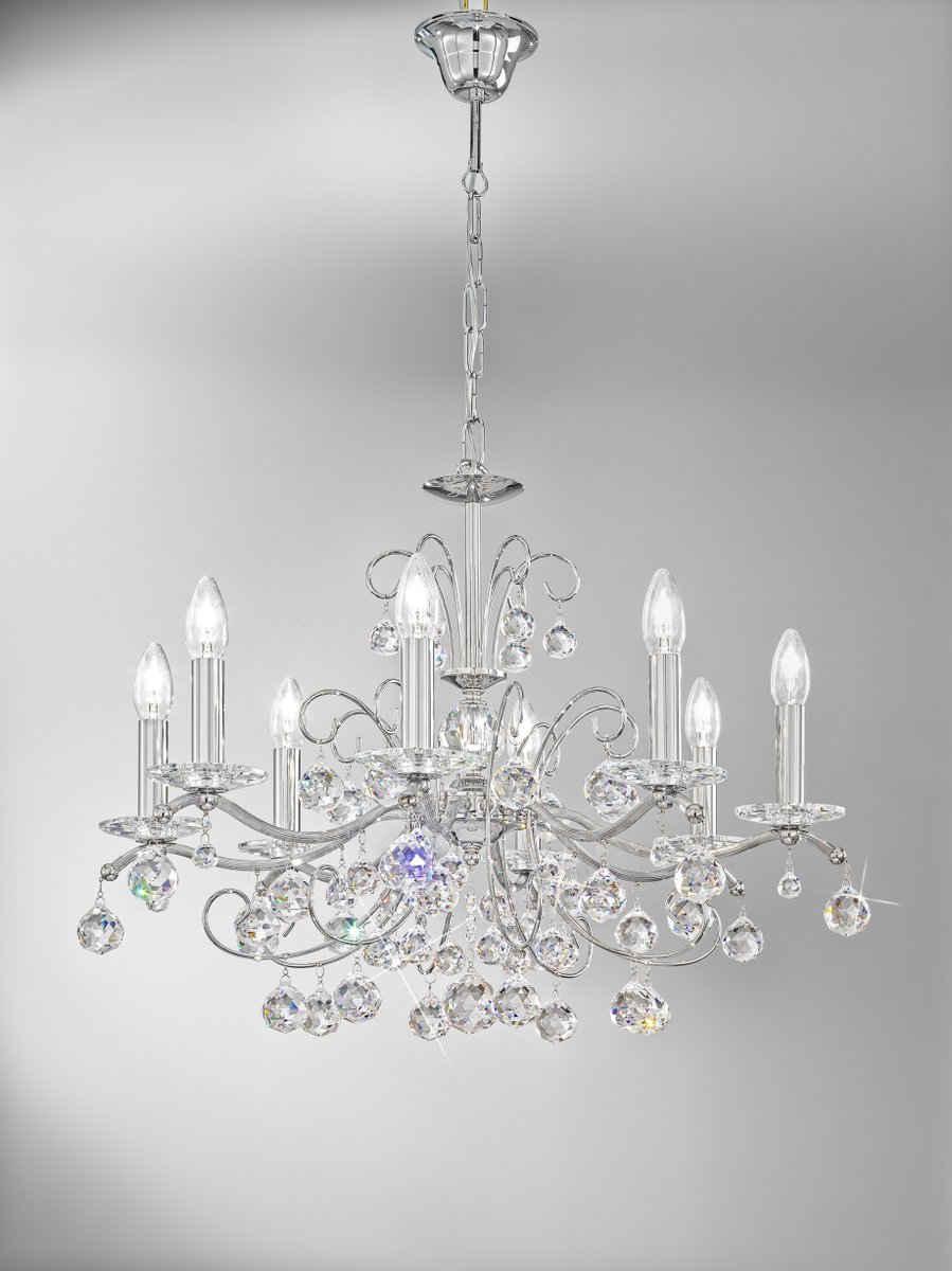 Here's to a sparkling #weekend. Our exquisite Ballerina II #chandelier, is a beautiful collection of chandeliers and wall lights created from the finest precious metals, adorned with chains of the highest quality #crystals.  Handmade by skilled artisans in #Europe