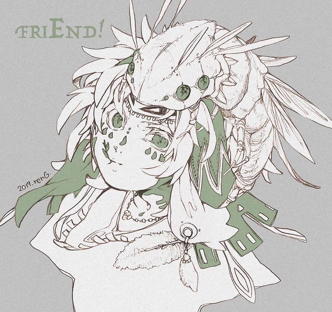 #2019年自分が選ぶ今年上半期の4枚

最近あまり絵が描けてませんがちまちま再開してます。
やっぱり民族と人外がはいいよね～蟲系人外はいいぞ(っ'ω`)っ 