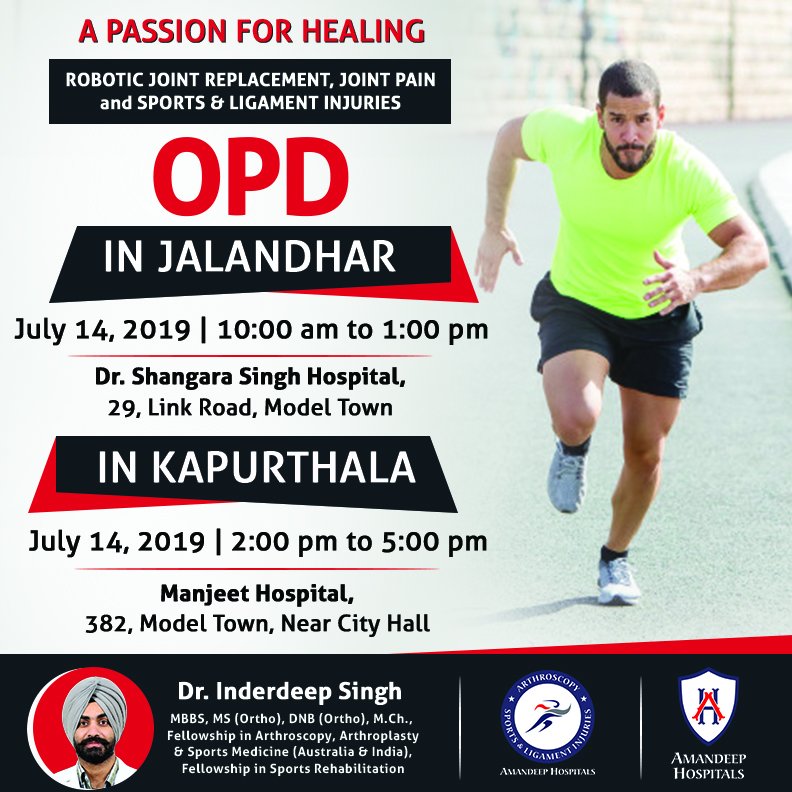 amandeephspl's tweet photo. Injuries can change the way you approach the game.
Visit for expert consultation in Jalandhar or Kapurthala and heal for the athlete inside you!

#DrInderdeep #AmandeepHospital #bestdoctor #sportsInjury  #Heal #passion #athlete #OPDhours #jalandhar #Kapurthala #ligament #injury https://t.co/fOBLIoMft4
