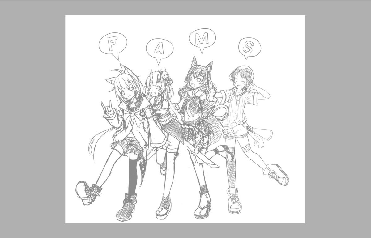 #FAMS
ちょっとずつ、ほんとにちょっとずつ描いてます 