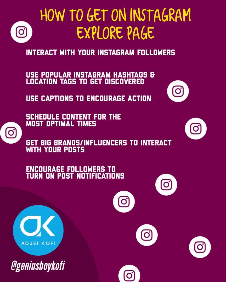 geniustechhub's tweet photo. Want to get to the explore page on Instagram? Follow these simple but effective tips.
.
.
.
.
#tgif #digitalmarketing #Instagram #explore #tips #effective #works 
CC: @geniusboykofi https://t.co/lvdYmH4AiB