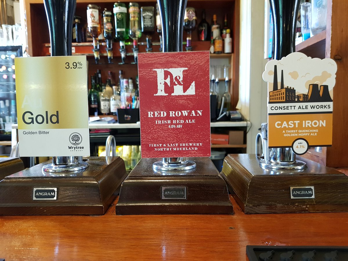 #otb 
<a href="/FL_Brewery/">First & Last Brewery</a> #redrowan 
#consettale #castiron
#wrytree #gold
<a href="/firebrickbrew/">Firebrick Brewery</a> #blaydonbrick 
Great cask ale in <a href="/VisitAlstonMoor/">Visit Alston Moor</a> #NorthPenninesAONB #Cumbria <a href="/RealAleFinder/">Real Ale Finder App</a>