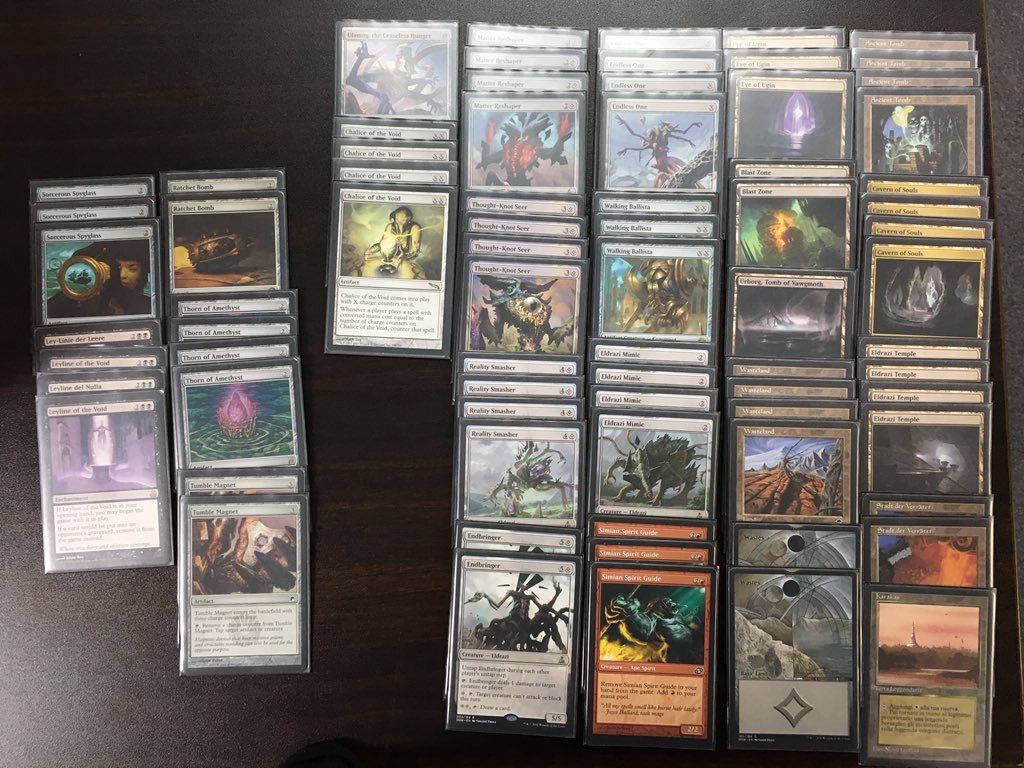 Mtg Shop 信心亭 On Twitter 本日のfnmレガシーは１６名様で開催致しました ３回戦の結果 全勝デッキは エルドラージストンピィ と ４ｃデルバー なりました おめでとうございます 後日 当店diarynoteへデッキリストを掲載致します