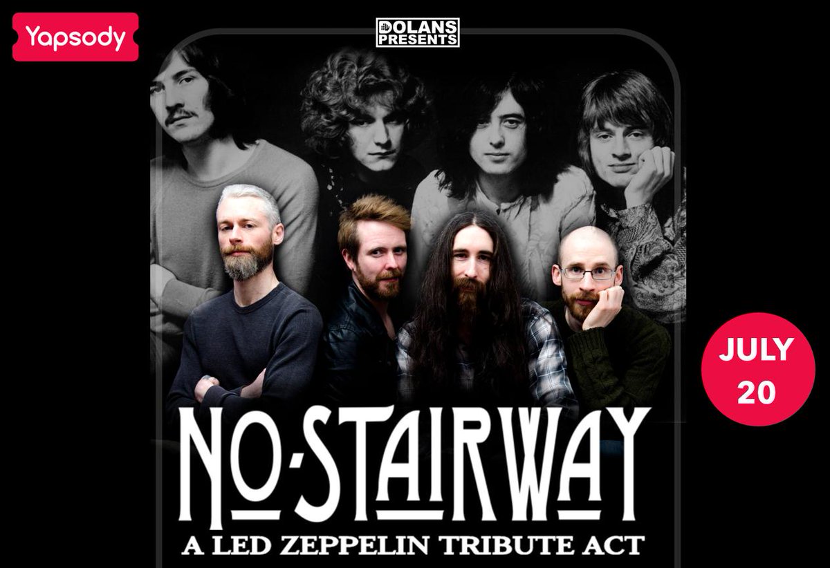 Yapsody's tweet photo. LIMERICK, IRELAND:
To celebrate 50 years of @ledzeppelin's first and second album, No Stairway will be recreating them at @mydolans. Tickets on Yapsody: https://t.co/lAJM7T43sh

#ledzeppelin #tribute #eventsinireland #hardrock #heavymetal #Yapsody https://t.co/l3rkgNEZEY