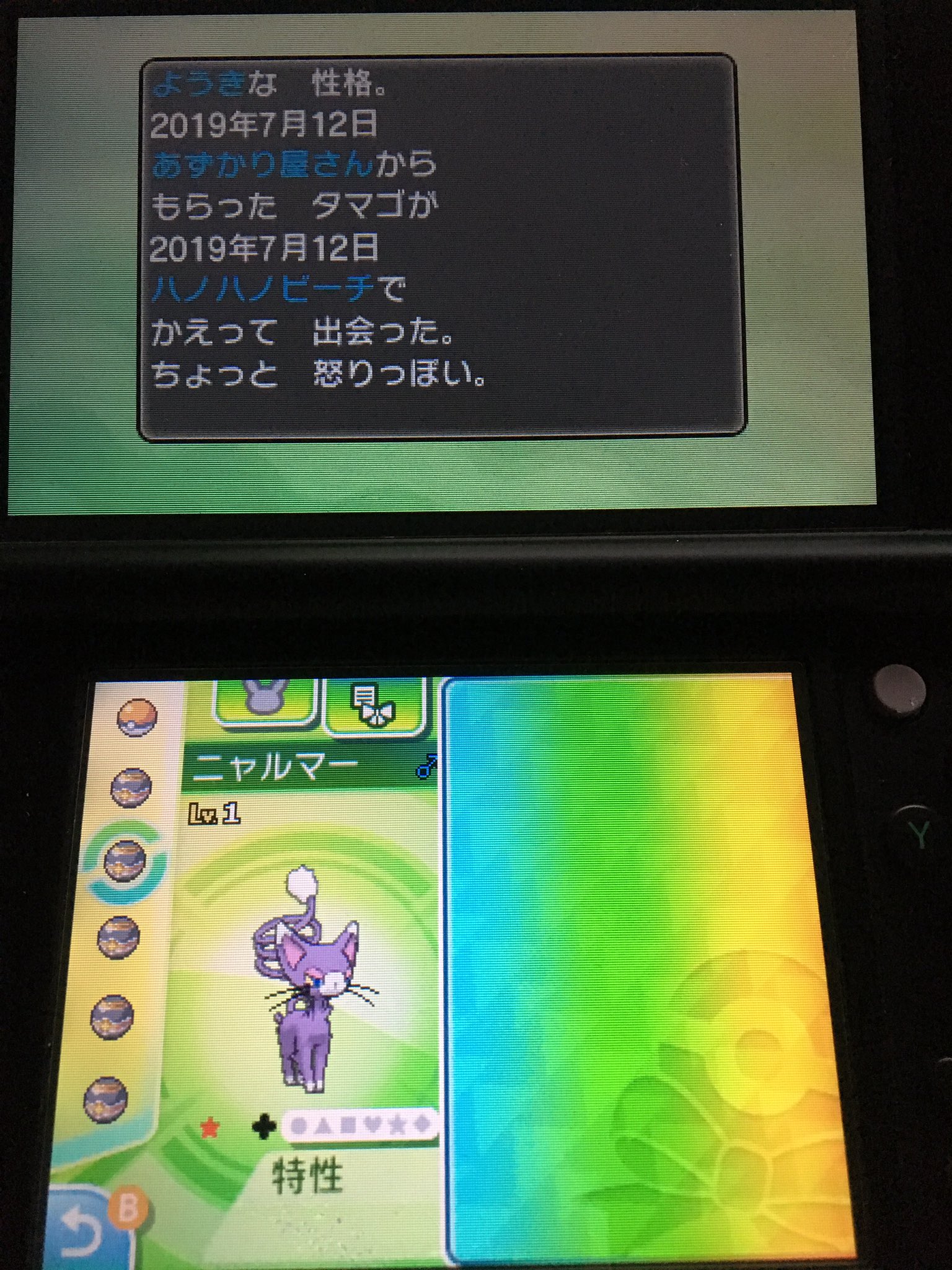 化石 ポケモン垢 Orから連れてきたブニャットに入れ替えてなんと10個目で色違い誕生 一瞬色違いかどうか見落としそうになりました 今回は１発で夢特性遺伝 ポケモン 色違い Usum T Co Uigxybspkd Twitter