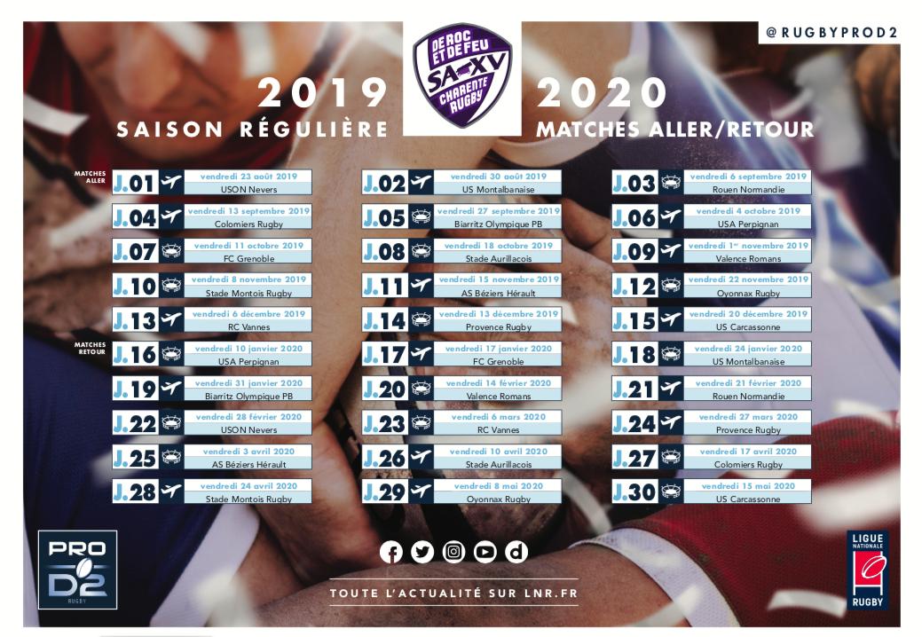 GroupeSequences's tweet photo. Le calendrier de la nouvelle saison Pro D2 est dévoilé ! Rendez-vous le 6 septembre pour le premier match du @SAXV_Charente à domicile contre Rouen !

#rugby #prod2 #calendrier #saxv #charente #angouleme https://t.co/XIfLvFYly9