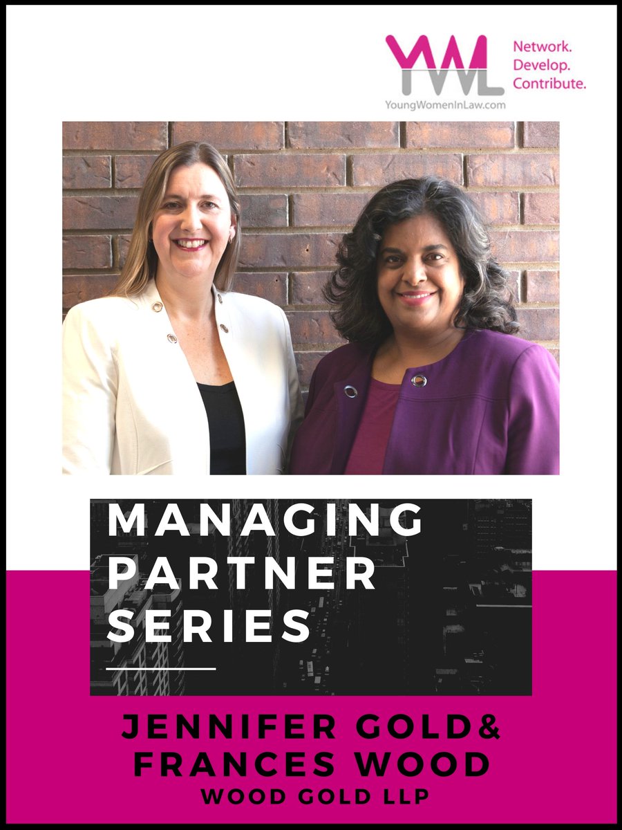 YoungWomeninLaw's tweet photo. This Friday we are doing a Managing Partner Series double-feature! Check out the latest post from Jennifer Gold &amp; Frances Wood (@FrankieWoodLaw), co-managing partners of @WoodGoldLLP. Read their insights here: https://t.co/leFPrGQHM3 #YWLBlog #WomenSupportingWomen https://t.co/ksOqo91w2d