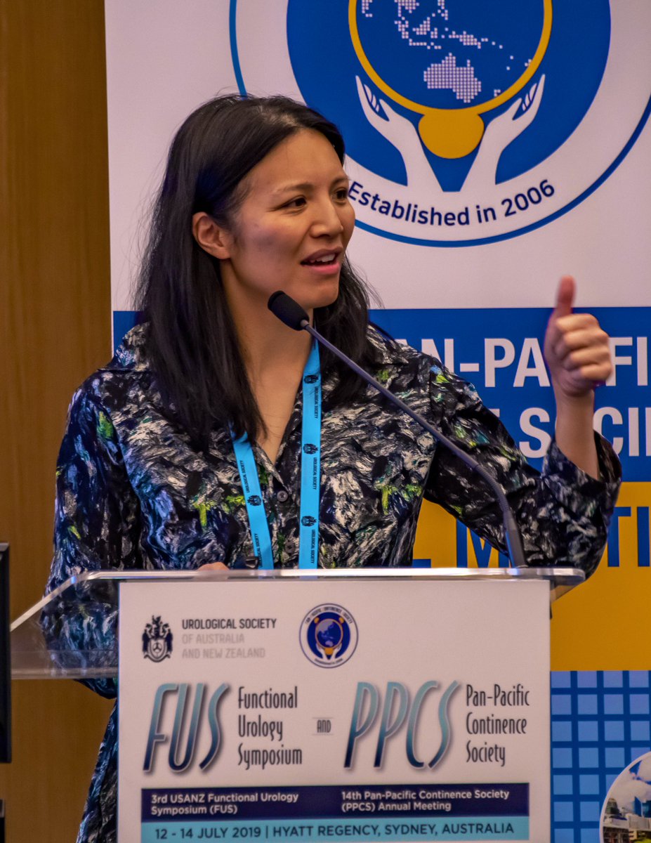 DrRLC's tweet photo. A few shots from day one of the Functional Urology Symposium in Sydney. Eva Fong is definitely giving the meeting a thumbs up! 👍🏻💦#ppcs2019 #usanzurology @vturodynamic https://t.co/KZS6uNHaZl