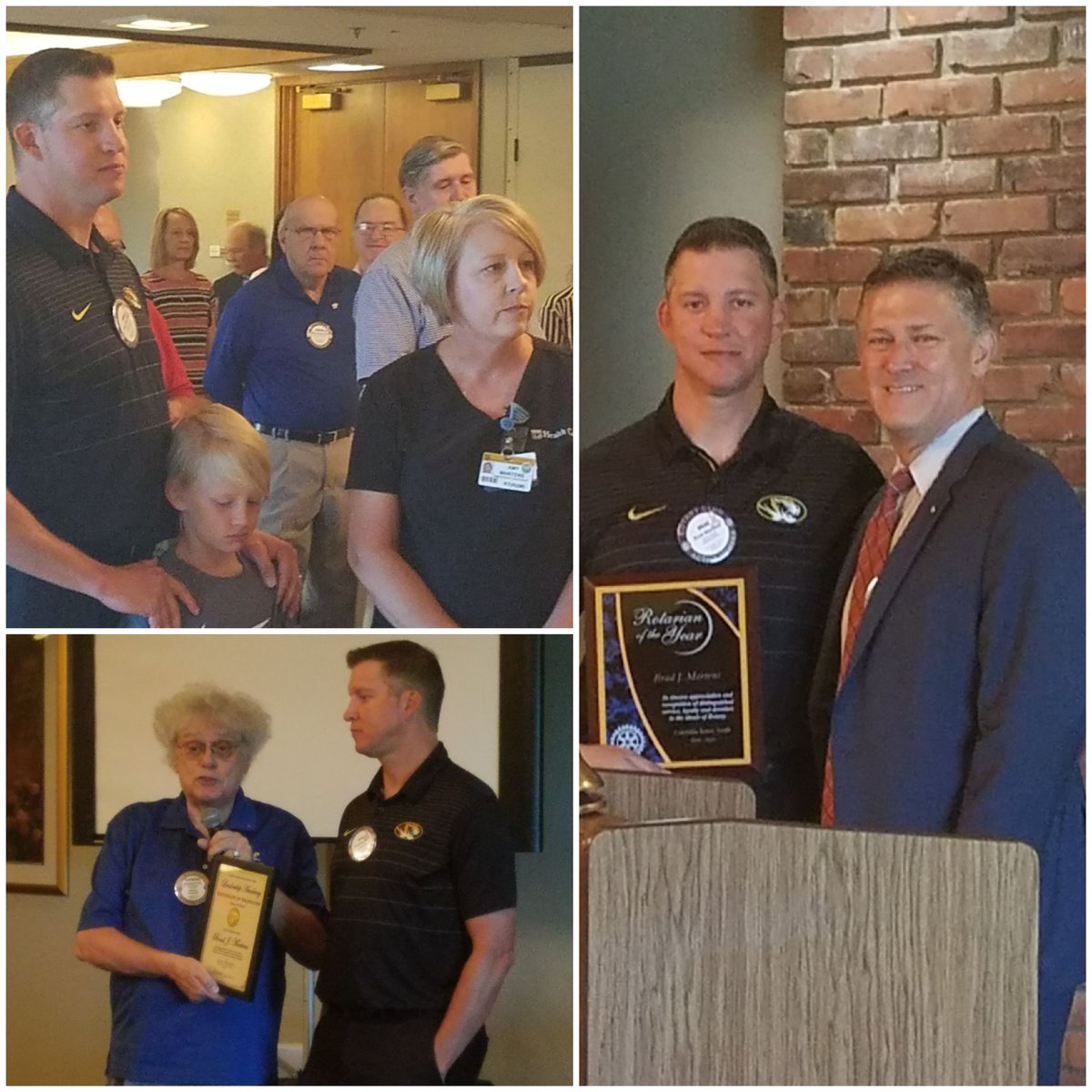 CoMoRotarySouth's tweet photo. Brad Martens is our club's Rotarian of the Year.  #serviceaboveself #rotary @CoMoRotarySouth https://t.co/lexHiOv5rf