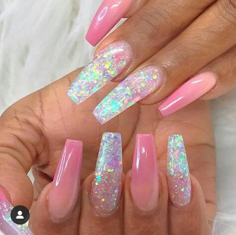 Глиттер ногти