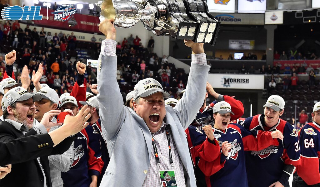 OHLHockey's tweet photo. After 1️⃣3️⃣ seasons as @SpitsHockey GM, 3️⃣ #MemorialCup titles 🏆🏆🏆, 2️⃣ #OHL Championships 🏆🏆 and over 5️⃣0️⃣0️⃣ combined regular season and playoff wins, Warren Rychel will continue to be involved with the organization as a consultant as he seeks new opportunities. https://t.co/IhvrIvVOnH