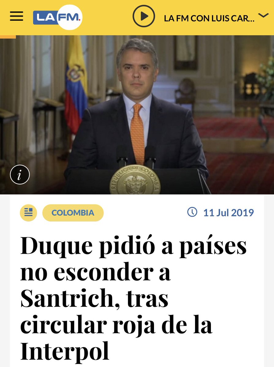 simonmolinag's tweet photo. #ExtraditenASantrich Bien por el presidente @IvanDuque, el que la hace la paga y Santrich no puede burlar la justicia, a las víctimas y mucho menos a todo un país. Que caiga todo el peso de la ley sobre este narcoterrorista de las Farc https://t.co/nwfCqXdQ9o