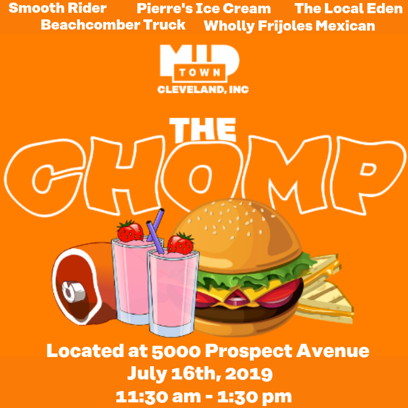 MidTownCleInc's tweet photo. You donโt want to miss The CHOMP next week! Come out with your friends, neighbors, & colleagues for a bite at 5000 Prospect Avenue. Canโt wait to see you there! ๐๐ฎ๐ฏ #MyMidTownCle #TheCHOMP https://t.co/zkRvEJCzXj