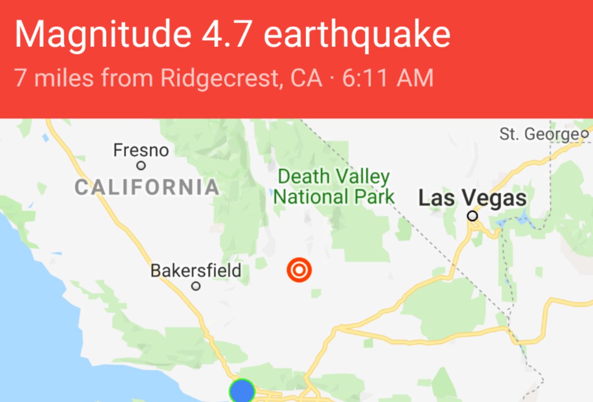 ChhayaNene's tweet photo. Yep. #anotherearthquake #earthquakeLA #earthquake my bed shook. A 4.7 this time. https://t.co/LH9W4SeH4x