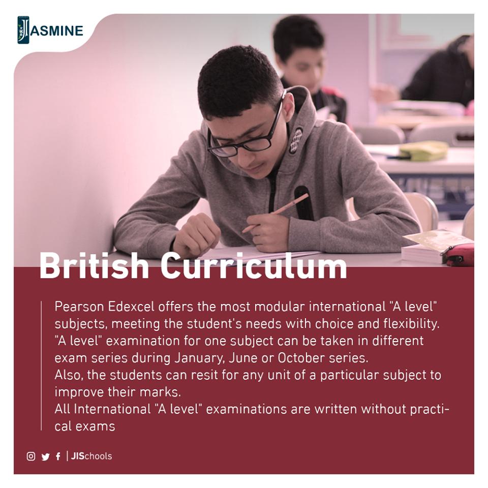 يمتاز منهاج Edexcel A Level بنظام تقسيم الامتحانات التابعة لمادة واحدة إلى عدة أقسام يمكن أخذها بأوقات امتحانية مختلفة (خلال الأشهر1 و 5 و 10) كما يوفر إمكانية إعادة الامتحان عدة مرات لأي منهم لغرض تحسين الدرجة الكلية للمادة
 jis.com.tr
 📍 goo.gl/maps/TSL1NcdRG…