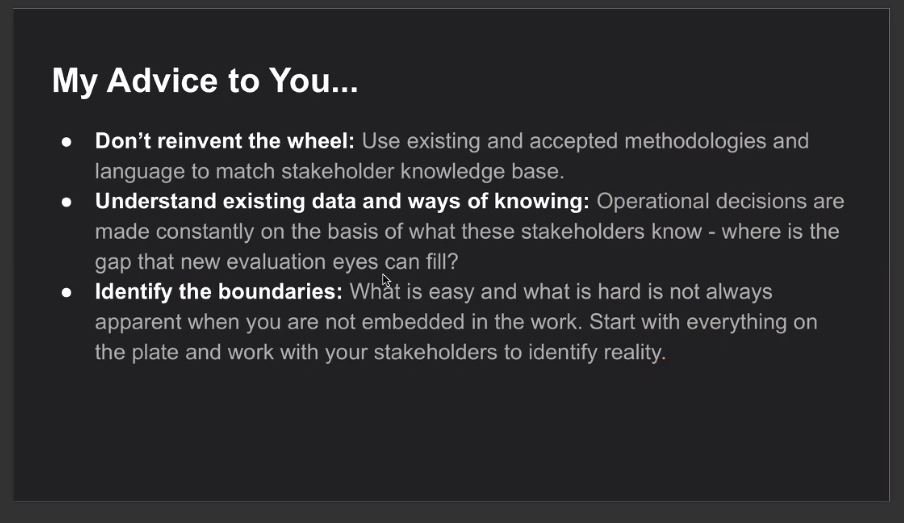 Words of wisdom from Megan Goeke  after evaluating food services <a href="/sciencemuseummn/">Science Museum of Minnesota</a> #visitorstudies19