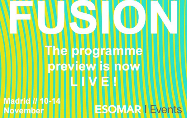 ESOMAR's tweet photo. Will you be joining #ESOMAR FUSION in #Madrid 10-14 Nov?! The programme is now live 🔥😁 We've got demo labs, #BigData, climate change, #GenZ, UX, #analytics, and more! Check it out &amp; register 👉 https://t.co/6BZVfcoWKP now to save your place! #SmartData #Qual #research #mrx https://t.co/rF9ze8apiL
