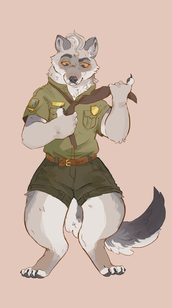 More Jasper! He's a forest ranger and a all around very outdoorsy wolf 🌲