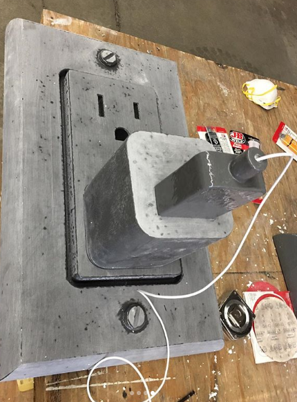 InsulationCorp's tweet photo. Just your standard #iPhone charger? Look again! That's a larger than life display piece by Asmar Studio made out of #EPSfoam! Who else is ready for a weekend recharge?! Happy #FunWithFoam Friday! 😄 https://t.co/eotONi4w14