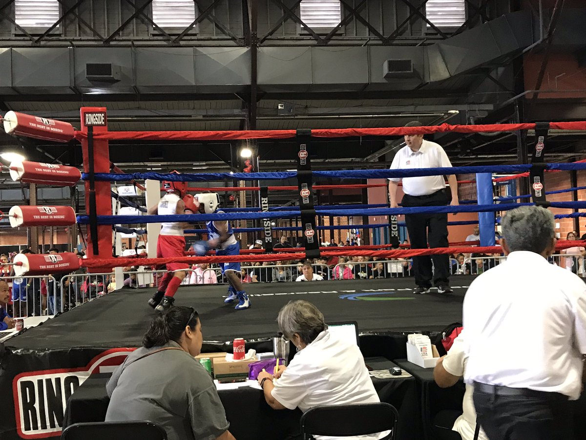 JoliARobin's tweet photo. We’ve gotten started.
One of our @DallasPAL boxers is represented in the blue trunks.
@DallasPAL & @DallasParkRec #BattleinBigD takes place across several days. Stop by @fairpark Centennial Hall. https://t.co/Vxvfs0aqfM