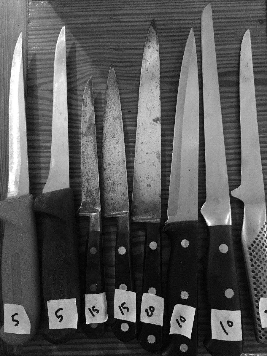 The sale continues today until 5! We added a table full of kitchen knives.