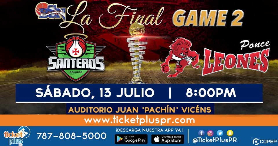 ticketpluspr's tweet image. ¡Disponible ya el nivel GENERAL  para el 2do partido de los @LeonesPonceBSN🦁 !🎟

📱 bit.ly/AGUvsPONJuego2

#TicketPlusPR