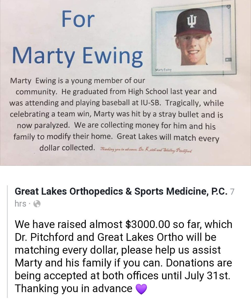 jpatrick40's tweet image. Let's go LC folks! Marty Ewing and his family need more help. Help us raise money to remodel portions of Marty's house to make it easier for him to live a comfortable life. Make donations to Great Lakes Orthopedics and they will match every dollar!