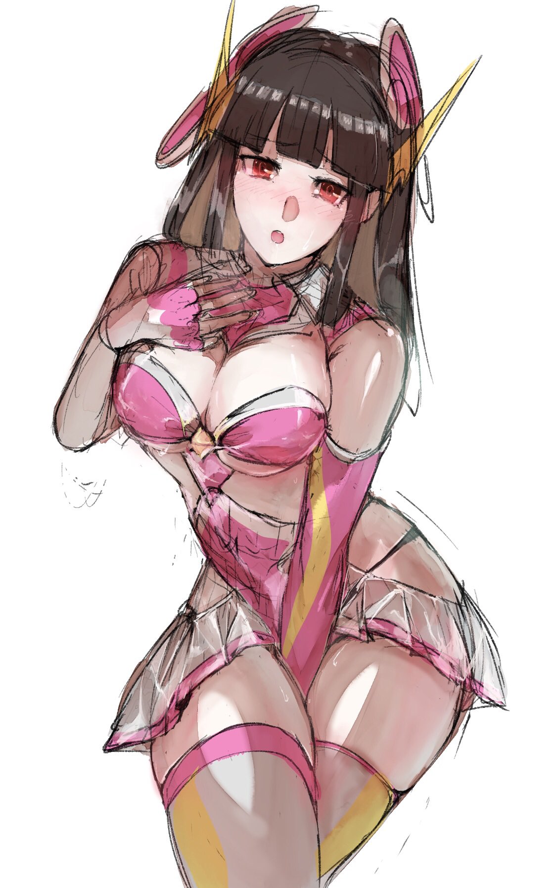 とらうむ on X: 【微エロ注意】ラフのつもりが結構描き込んでしまった戦隊ヒロインぽい衣装のりりちん落書き。  t.co4q1ppMpJ4w  X