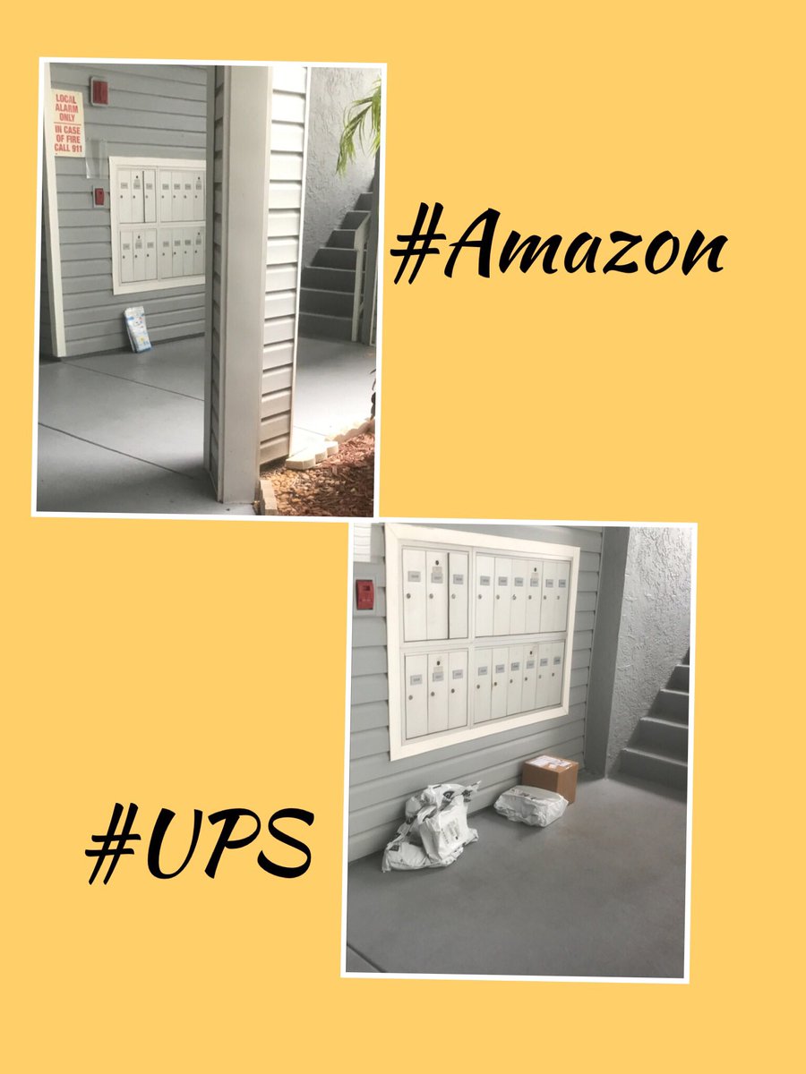 cwathen_it's tweet photo. ⁦@amazon⁩ ⁦@UPS⁩  Really??!! Leaving customer packages just sitting in a common area that can be easily picked up by anyone! Since when is this acceptable??#LAZYDriver #Thinktwiceaboutordering https://t.co/Lpw3o23zYA
