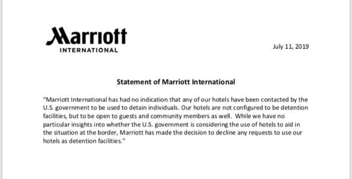 MarkBMiller1's tweet photo. Kudos to @Marriott and @MarriottIntl for putting human lives and social responsibility ahead of corporate profit. https://t.co/o8mwpdjvhz