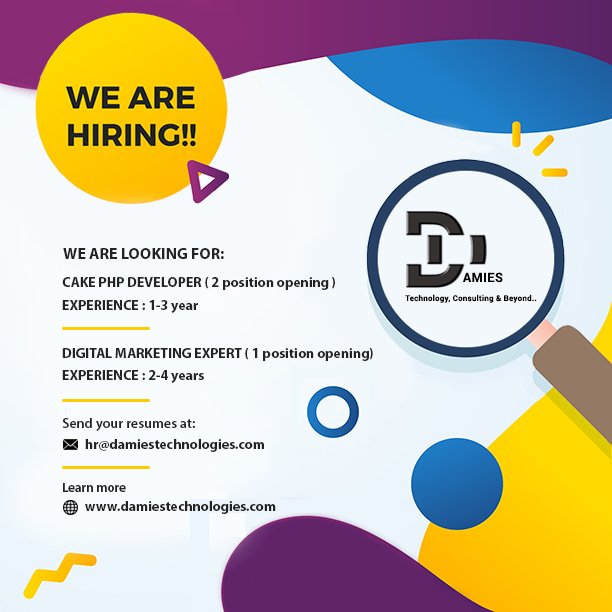 dedicatedamies's tweet photo. We Are Hiring!!
https://t.co/64RPfPvfQy
#DigitalMarketing #webdevelopmentcompanyinIndia #webdevelopmentoutsourcingcompany #offshorewebdevelopmentservices #OutsourcewebdevelopmentIndia #webdevelopmentservicesIndia #webdesigncompanyinIndia #websitedesigningcompanyinIndia https://t.co/2tNiIQNd2G