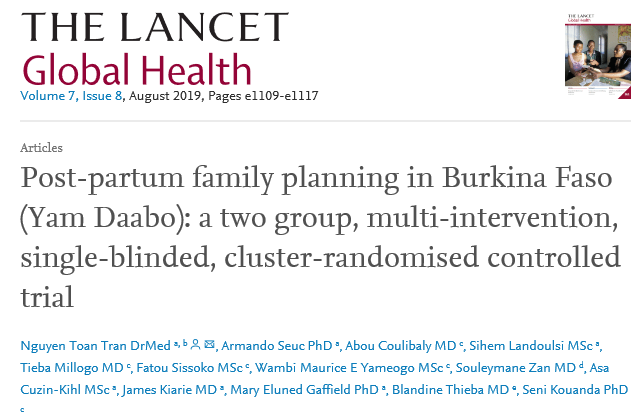 Post-partum family planning services can prevent maternal and child
morbidity and mortality in low-resource settings.  bit.ly/2G9xRTd