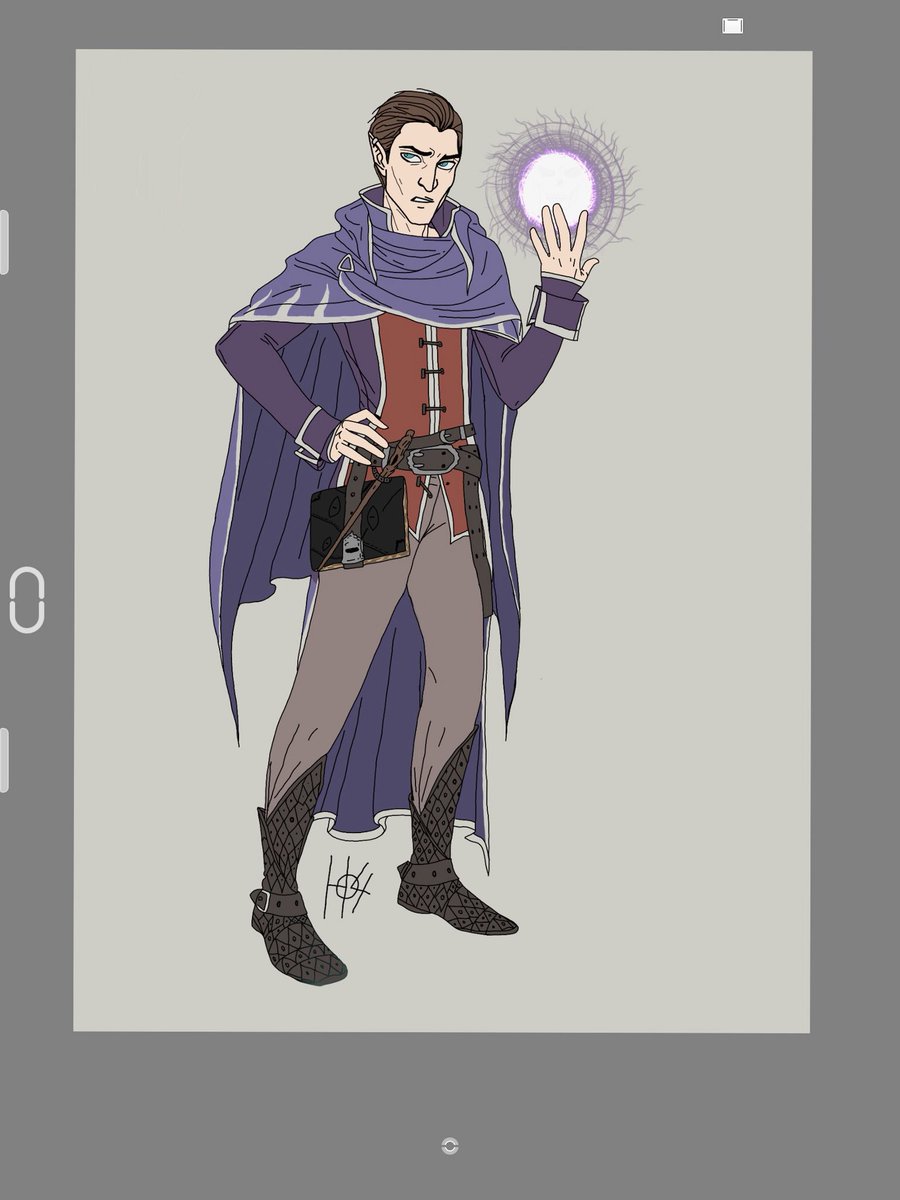 Jeremyholtbolt's tweet photo. I haven’t posted on here in a while, so here is my drawing of my warlock Nicholas scratch. #dungeonsanddragons #tabletopgames https://t.co/A2kbarPBs1