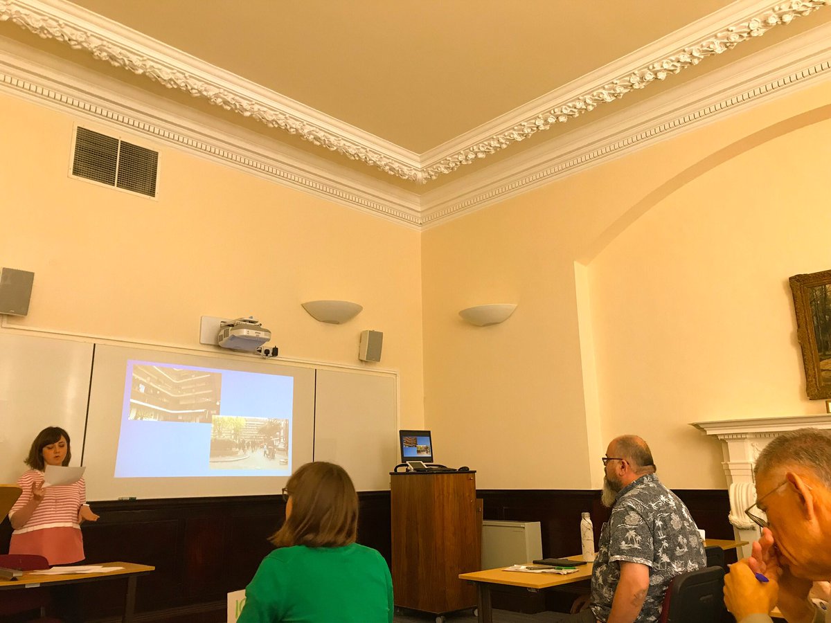 PTAJones's tweet photo. .@AnnaViolaSborgi delves deep into the turbulent shifting sands of housing development in Haggerston. How was/ is the neighbourhood constructed on screen? #litlon
Also told @literarylondon delegates about the @HackneyasHome project. https://t.co/Z27UcnBq2E