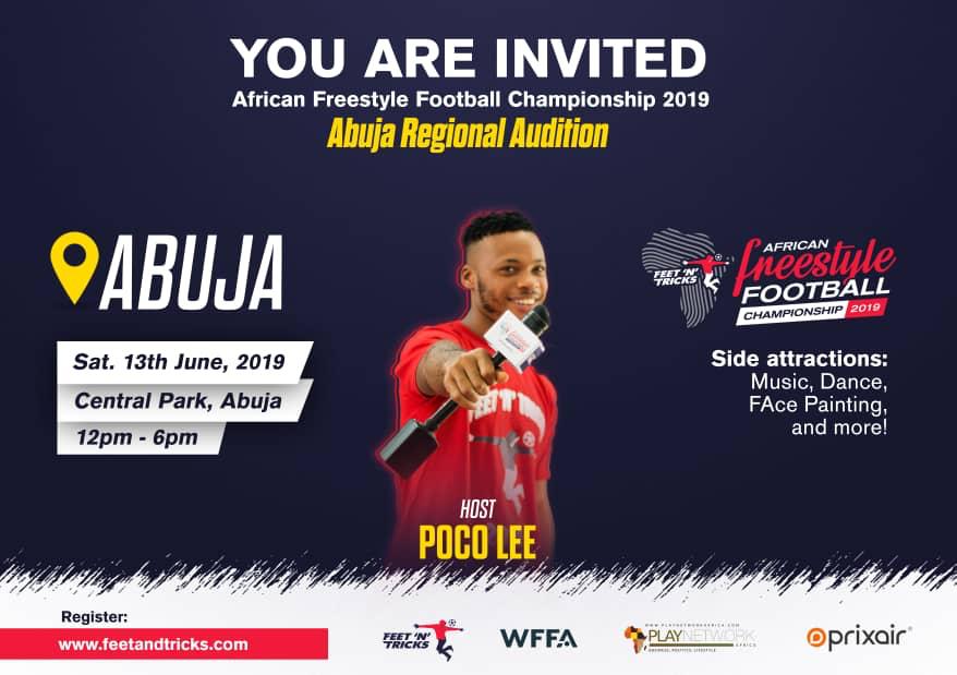 potam1304's tweet photo. #AbujaTwitterCommunity come and watch Nigerian youths display their talents at the African Freestyle Football championship auditions holding tomorrow @Centralparkabj_ #AFFC19
Entry is absolutely Free! https://t.co/CQBo463tUc