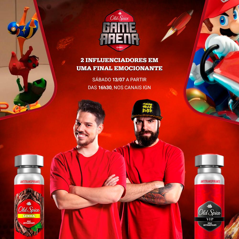 Após mais de 874 horas de incansáveis batalhas e intensos combates (sem nenhuma gota de suor), chegamos à grandiosa final do torneio mais PO PO PO PODEROOOOOOOOOSO já visto. Neste sábado, à partir das 16h30, nos canais IGN. Você não pode ficar de fora! #OldSpiceGameArena