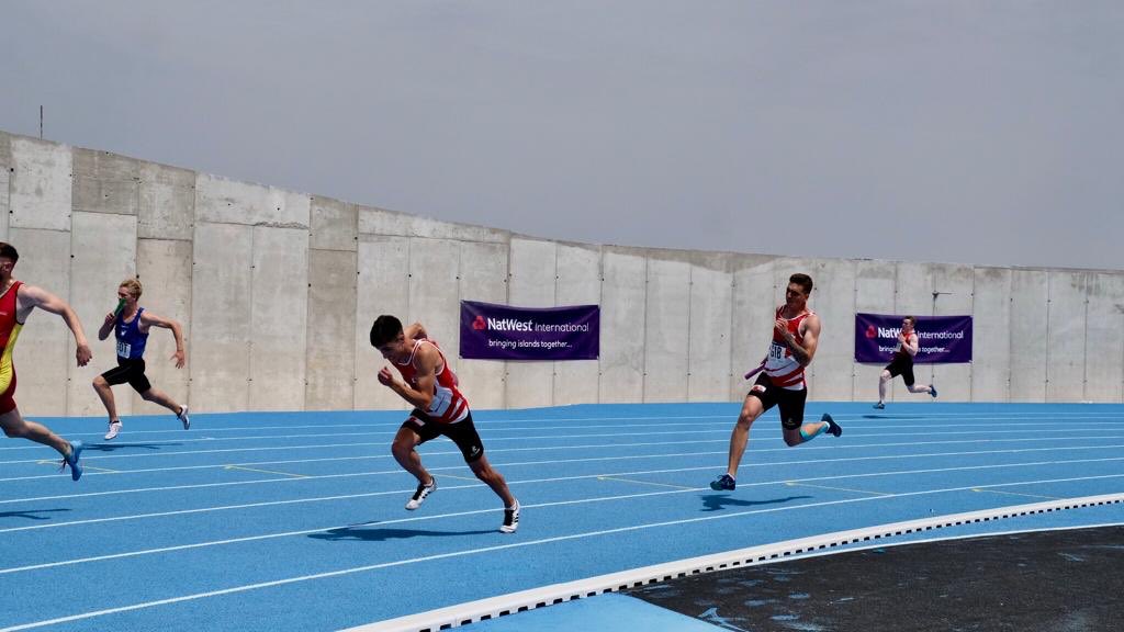 The 42.04s in 4x100m is a Gibraltar national record but just missed on a medal