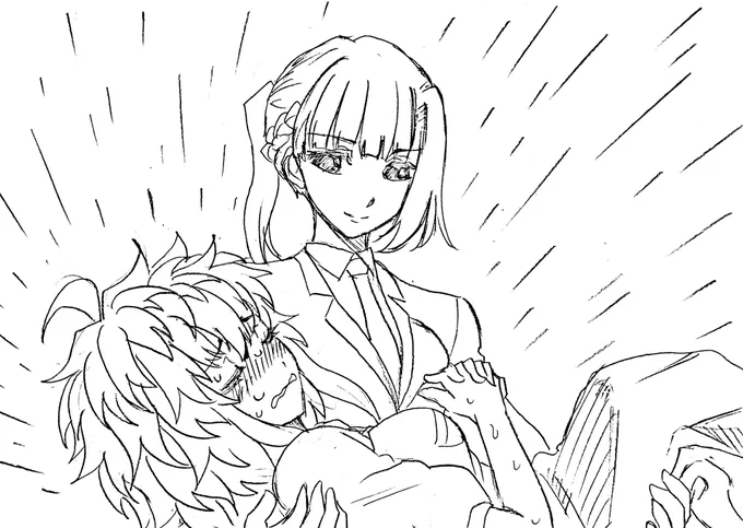 (ひゃあぁ…⁉︎まさか本当に先生が…⁉︎恥ずかしくて目を開けられませぇん…‼︎) 