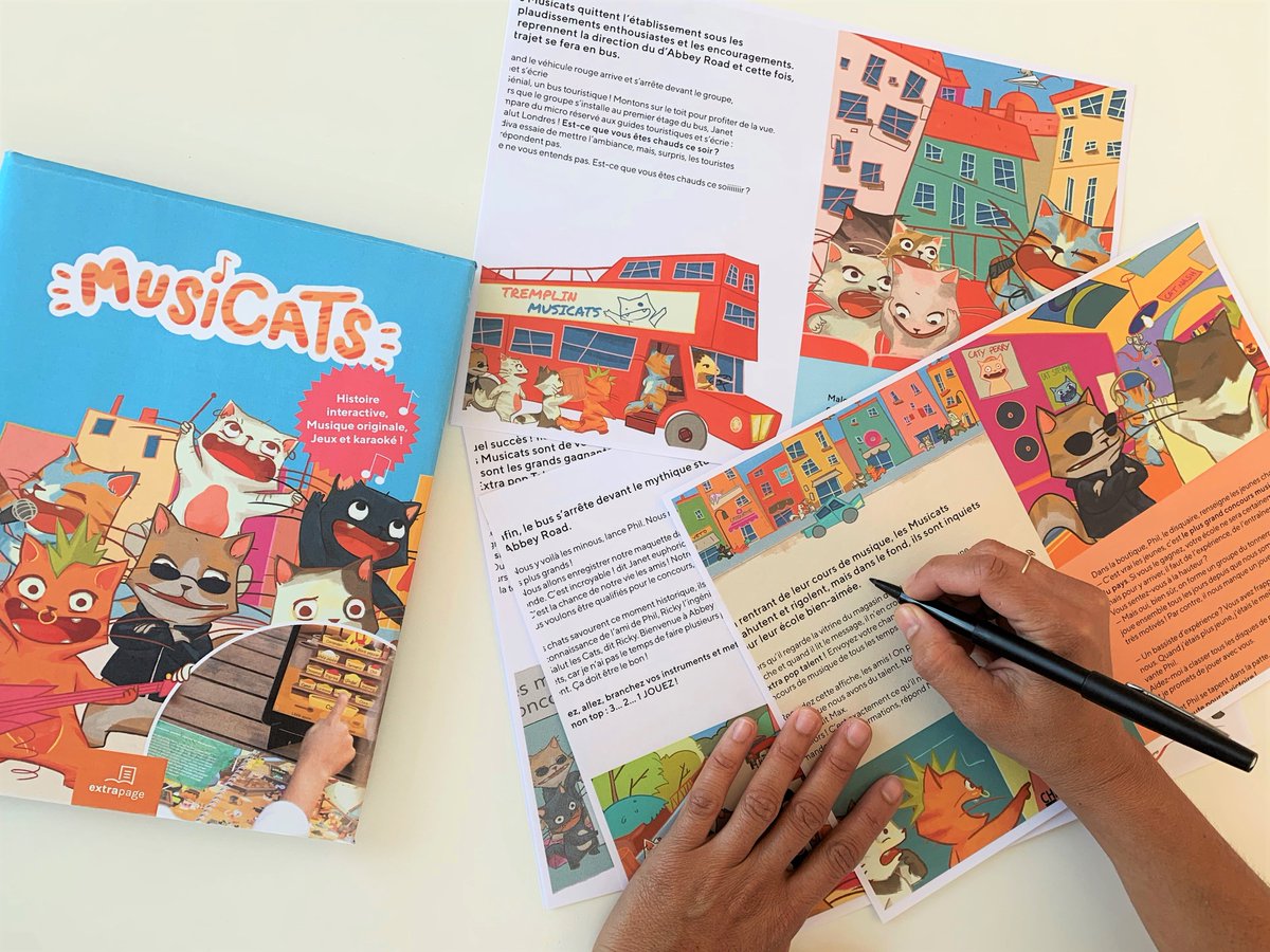 The new extrapage #childrensbook "Musicats" is advancing quickly, the illustrations and the colorization are completed.
Now, it's time to proofreading!