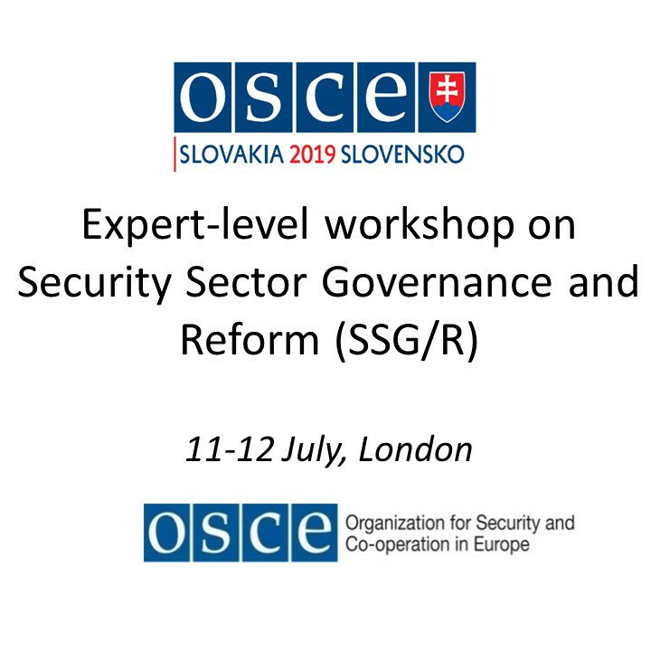 Slovakia_OSCE's tweet photo. Discussing role of #SSGR in complex and dynamic #security environment at #OSCESlovakia2019 regional workshop in #London. https://t.co/OCAWa5Ion3