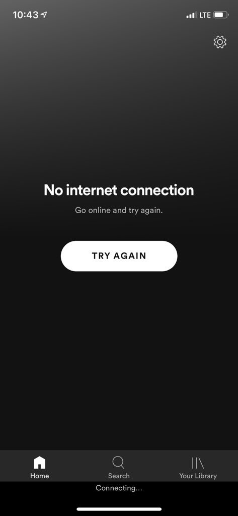kunaldp's tweet photo. @Spotify 
The app is hanging all the time.  I do have Internet connection!! https://t.co/3zQXU6HxM4