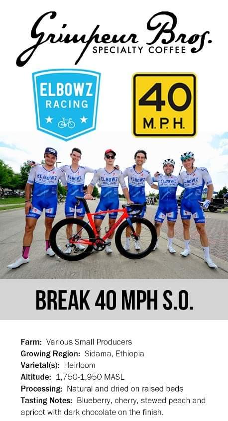 elbowzracing's tweet photo. Our new @GrimpeurBros #Break40 Special Edition Coffee is now available here: https://t.co/xBvqk4A9rr #elbowzracing #grimbeurbros ☕️💪🚴‍♂️ https://t.co/O863UGlRcf