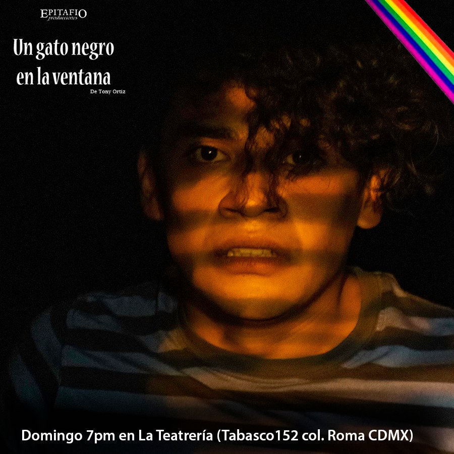 EpitafioProd's tweet photo. 3 últimas funciones. "Un gato negro en la ventana" La teatrería domingo 7pm. Cuando un gobierno te prohibe amarlo, ¿qué harías para ser feliz con él? https://t.co/xS6FmGOKC6