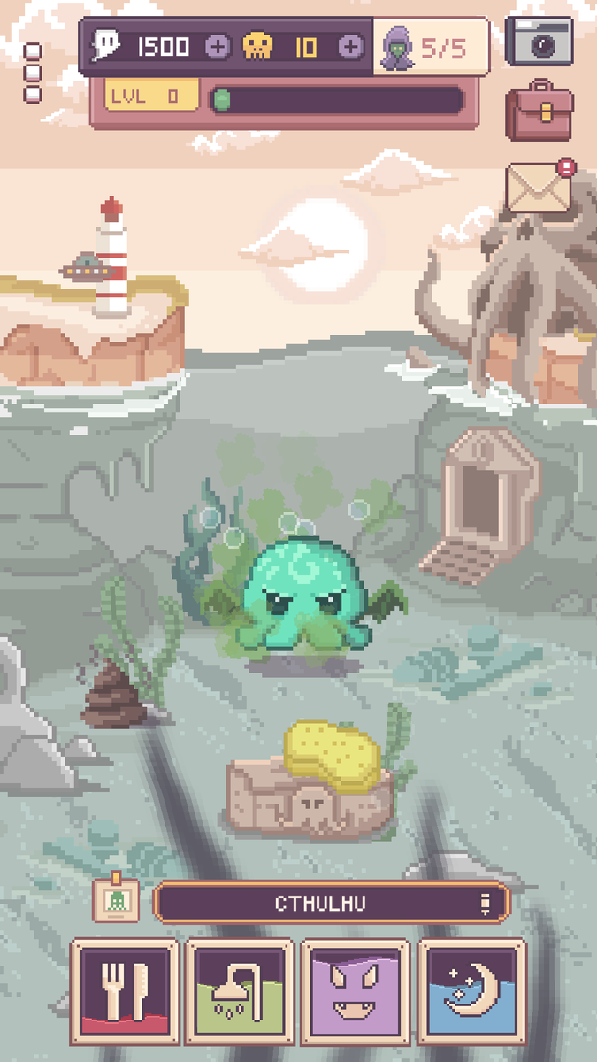 Cthulhu Virtual Pet 2, de <a href="/neurocreativa/">NeuroCreativa</a> ,es uno de los juegos que se presenta a la competencia del #bitbangfest ¡Está tremendo!

Ya se puede jugar en Android. ¡Rindan culto al Gran Cthulhu!

Bases y condiciones de la competencia: bitbangfest.com/videojuegos/ #cthulhu