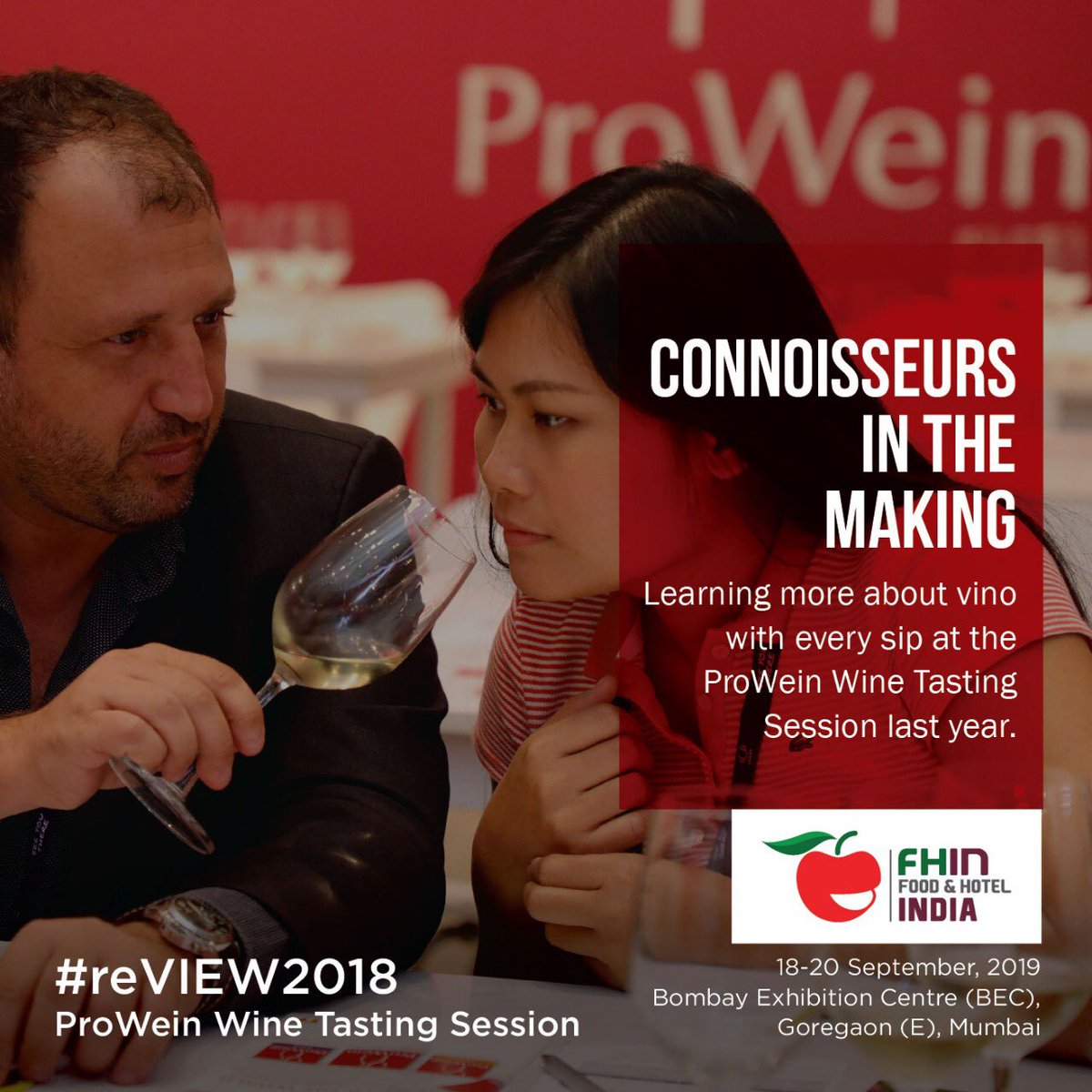 FoodandHotelIN's tweet photo. Keeping the ‘spirits’ high! Here’s a glimpse of the #ProWein wine-tasting session from #FHIN2018, as dealers, producers, suppliers and wine & spirits professionals got together to discuss the trade-secrets of the industry. #reVIEW2018 #FoodAndHotelIndia #IICC #HSS #wineandspirits https://t.co/LsBVHtnpBJ